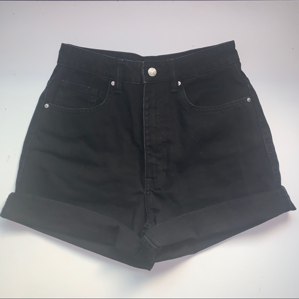 Zara High Waisted Black Shorts